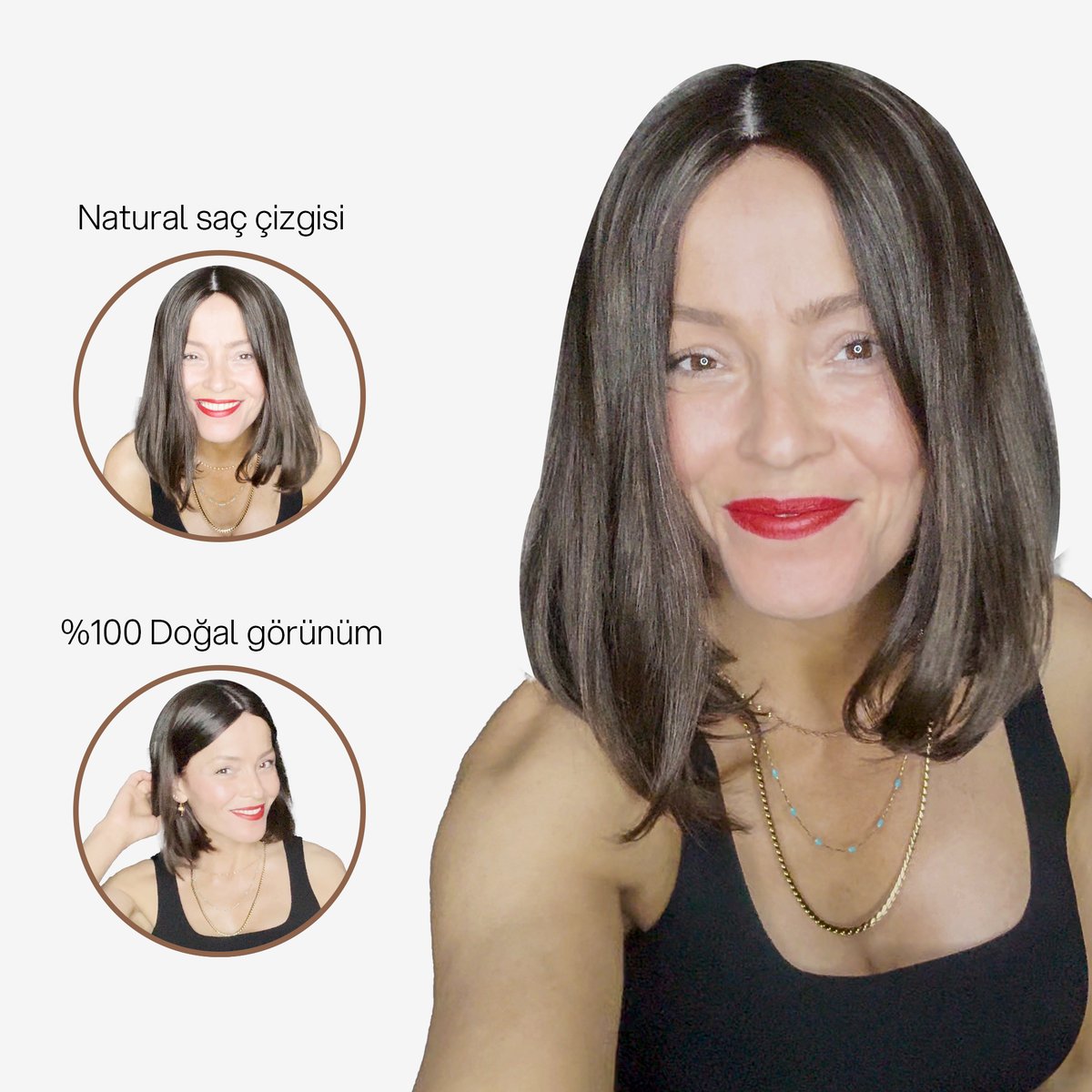 KÜT BOY MEDİKAL PERUK - Görsel 2