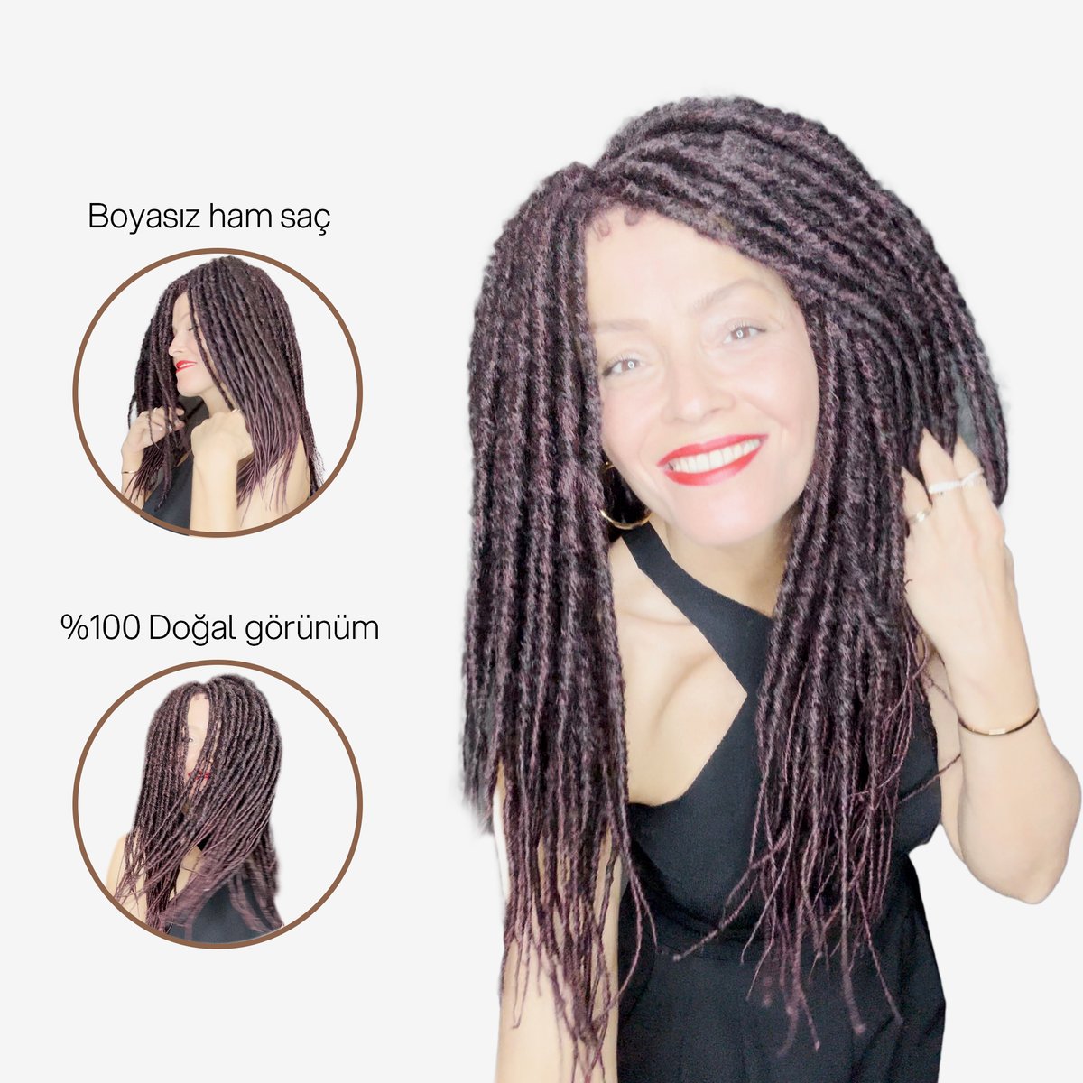 KIZIL RASTALI PERUK - Görsel 2