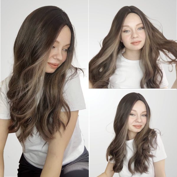 SARI OMBRELİ UZUN TÜL PERUK