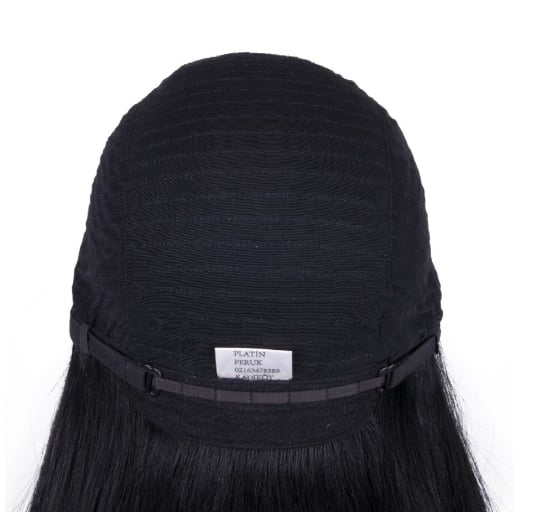 Tül Peruk Uzun - Siyah - Görsel 7