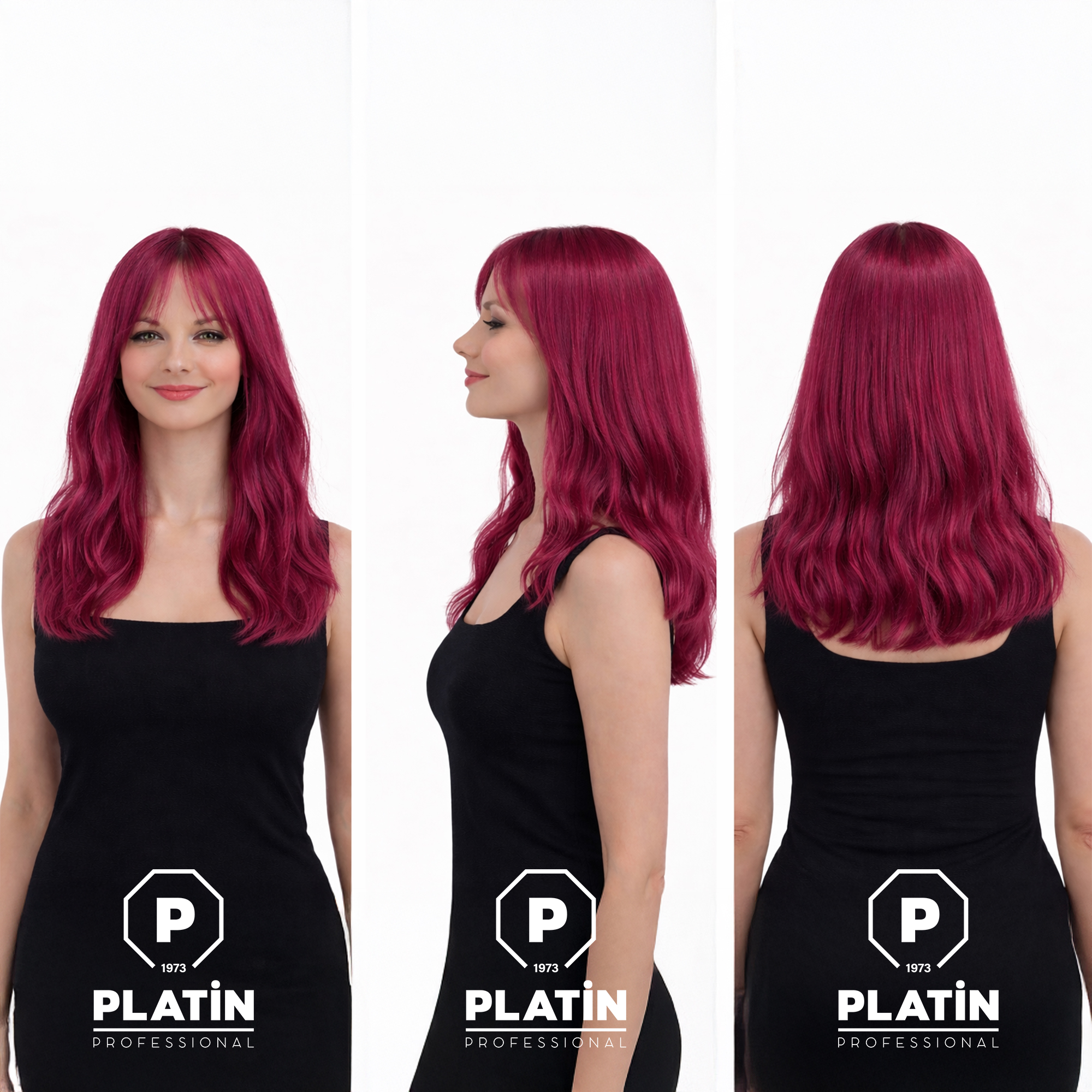 Tül Peruk Orta - Koyu Fuşya