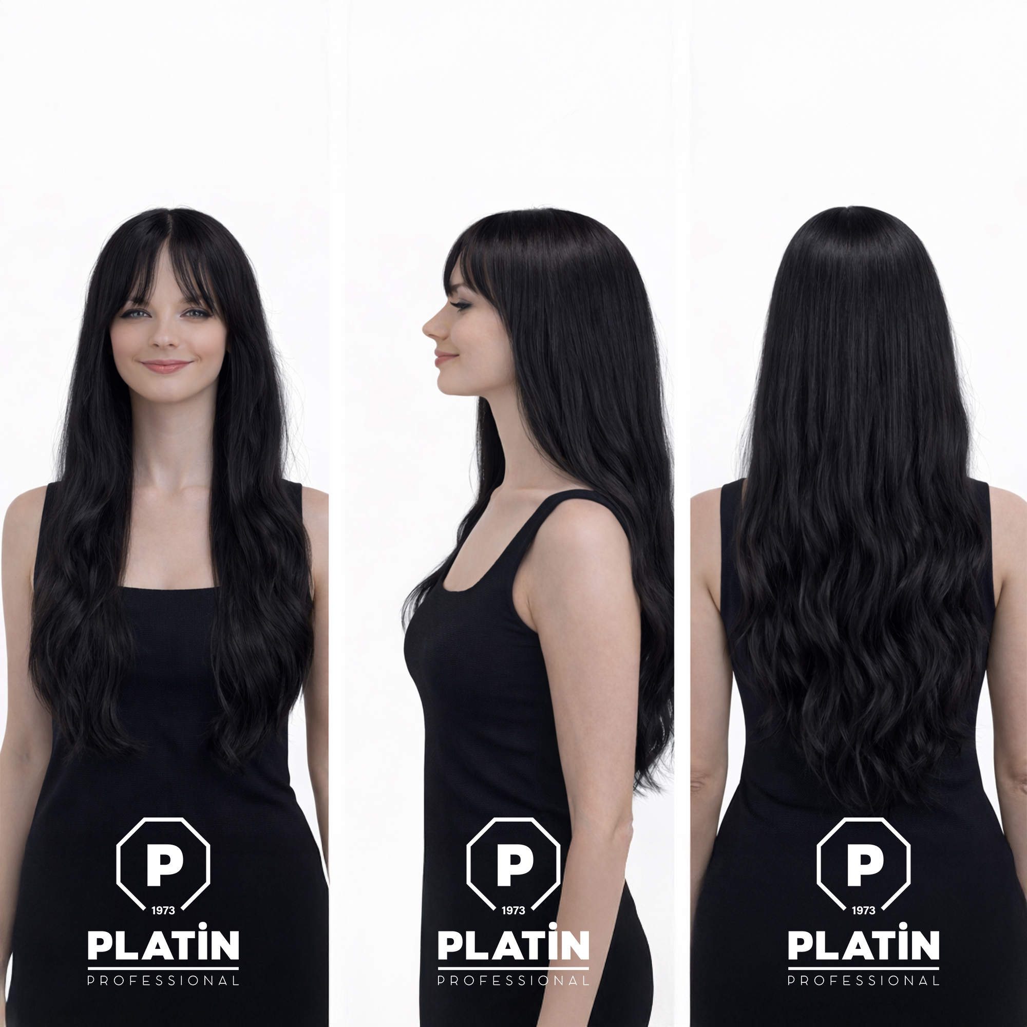 Tül Peruk Uzun - Siyah