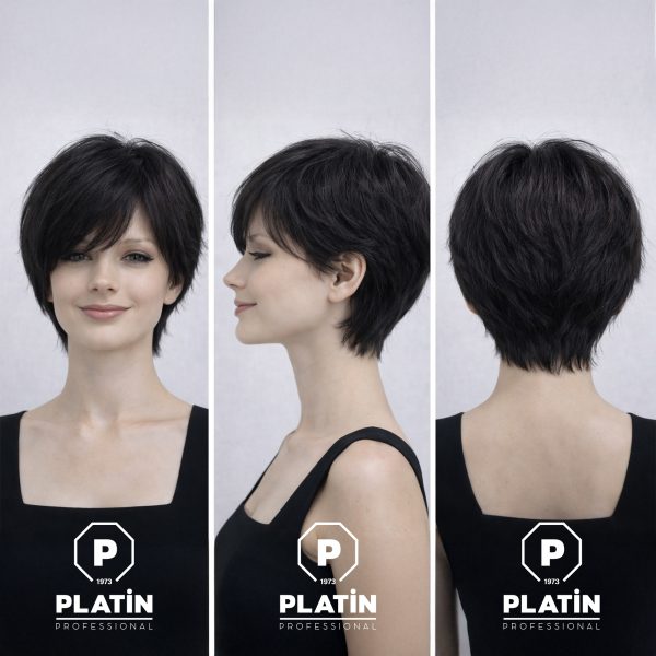 Tül Peruk Kısa - Siyah