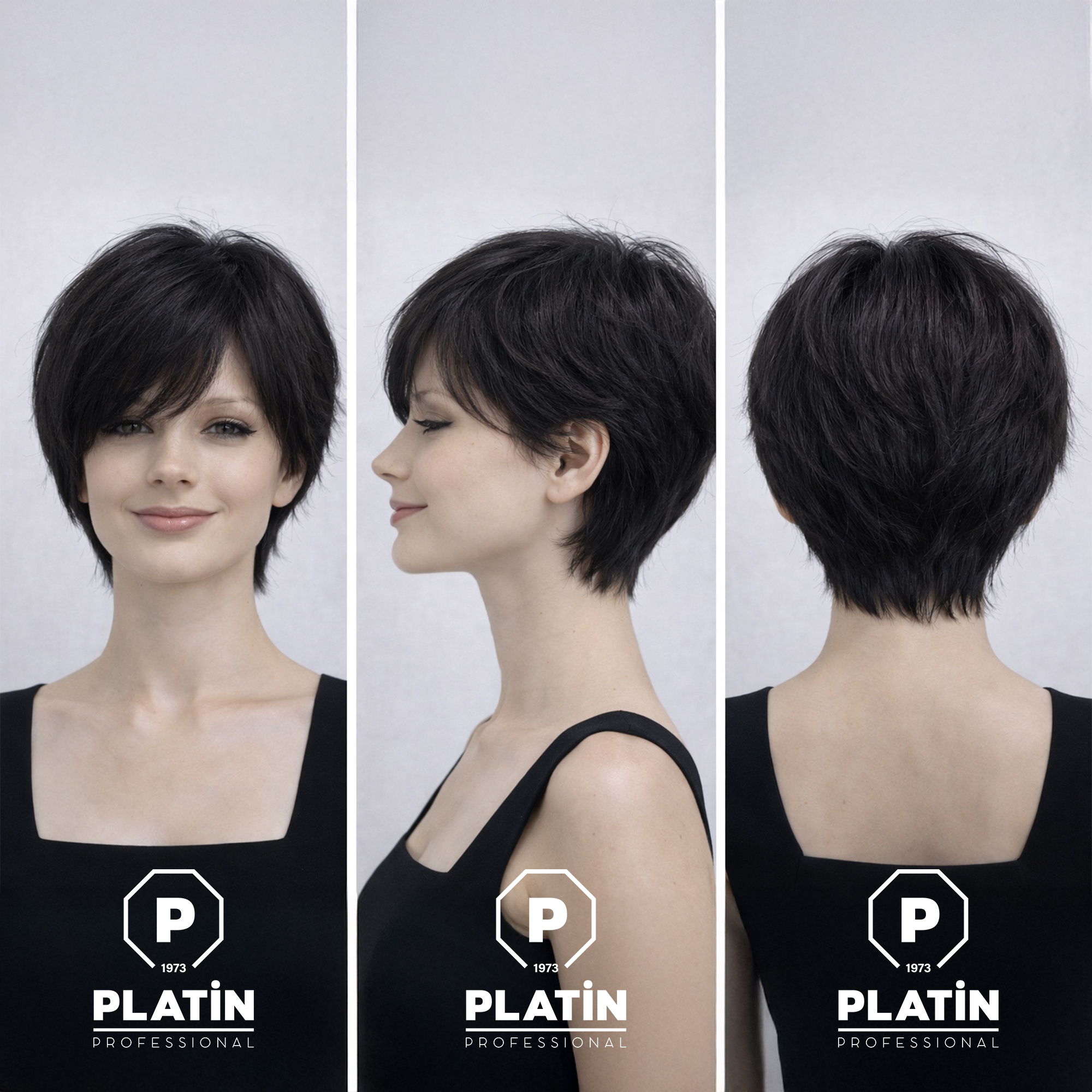 Tül Peruk Kısa - Siyah