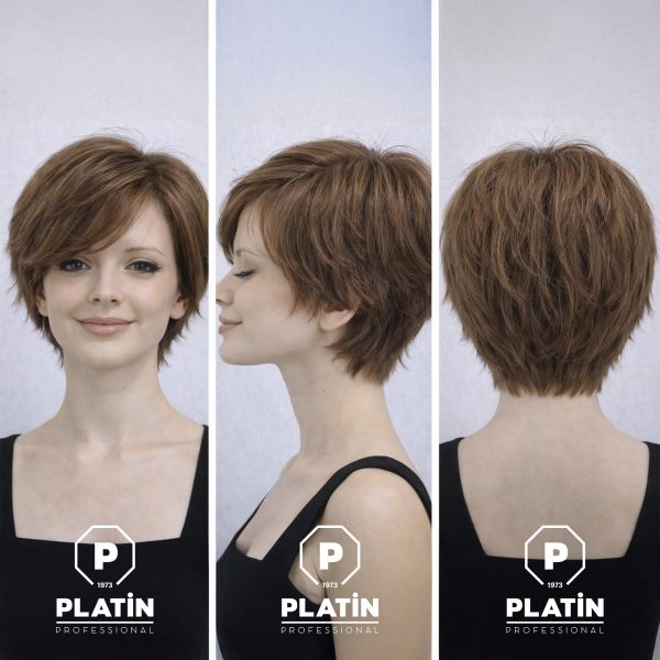 Tül Peruk Kısa - Açık Kahve