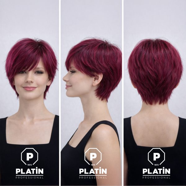 Tül Peruk Kısa - Koyu Fuşya