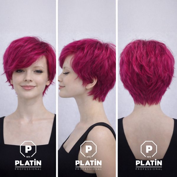 Tül Peruk Kısa - Fuşya